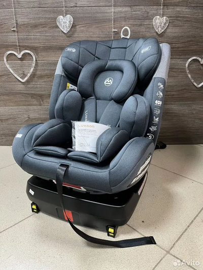 Автокресло Luxmom 210 (Isofix, 0-36 кг, 0-12 лет) Темно-серый