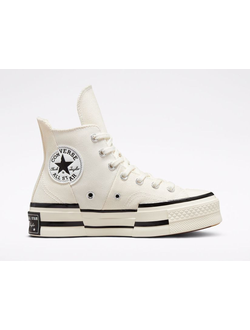 Converse Chuck 70 Plus белые высокие на платформе A00915C