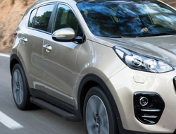 Пороги на Киа Спортейдж черные