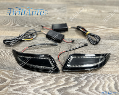 Задние фонари Toyota Camry 55 14-17 в бампер LED черные