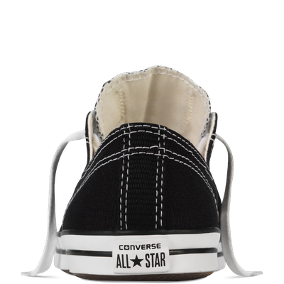 Черные CONVERSE на тонкой подошве вид сзади