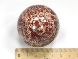 Шар Яшма красная, брекчиевая, ЮАР (49 мм, 178 г) №25828