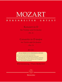 Mozart Concerto for Violin and Orchestra no. 2 in D major K. 211