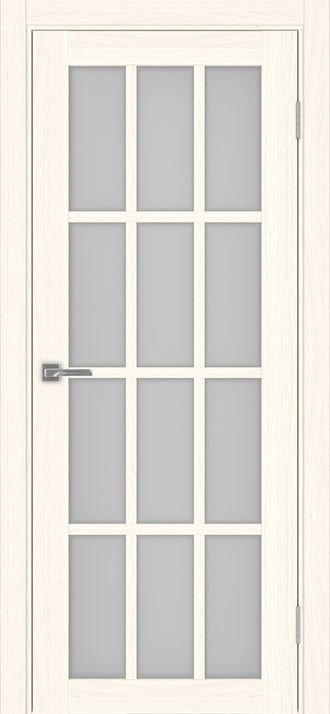 Межкомнатная дверь "Турин-542" ясень светлый (стекло сатинато)