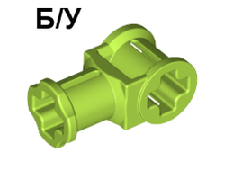 ! Б/У - Technic, Axle Connector with Axle Hole, Lime (32039 / 4175548 / 4265704) - Б/У