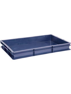 Контейнер для теста 60*40*7,5 см, прямой, сплошной, синий