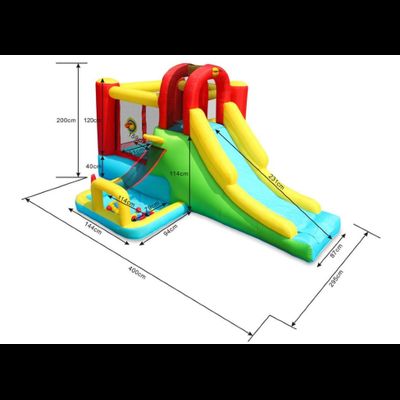 Надувной батут с горкой «Приключение»