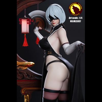 Андроид 2В в съемном платье (Nier: Automata) - КОЛЛЕКЦИОННАЯ СТАТУЯ 1/4  (MLS007) - MOONLIGHT STUDIO