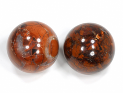 Шар Яшма красная, брекчиевая в ассортименте, ЮАР (34-35 мм, 58-63 г) №28579
