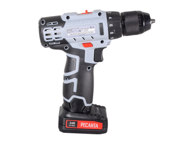 Дрель-шуруповерт аккумуляторная ДА-24-2ЛК Ресанта  [58961]