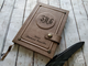 кожаный ежедневник в винтажном стиле с именной гравировкой