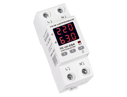 Реле защиты по напряжению и току однофазное 63 А, 230 В