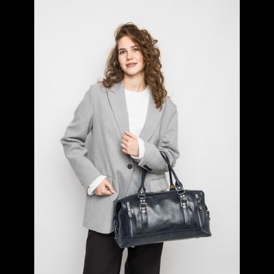 Кожаная дорожная сумка Ravenna Premium blue (арт. 4047-19)