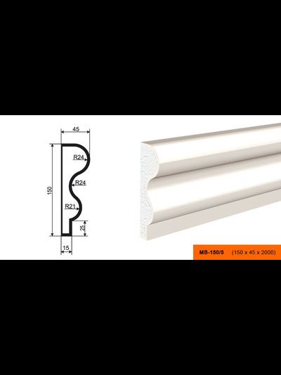 Фасадный молдинг из пенополистирола с покрытием LEPNINAPLAST (Лепнинапласт)  МВ-150/5