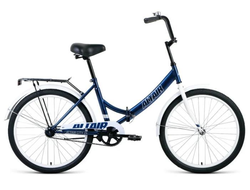 Дорожный велосипед ALTAIR CITY 24 серый, темно-синий, рама 16