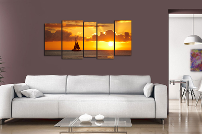 Модульная картина "Парусник"