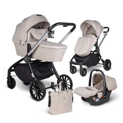 Детская коляска 3 в 1 Farfello Baby Shell Кофейный