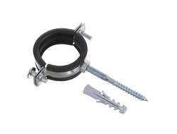 Хомут обрез 2.1/2" 75-80 с шур М8*80 и дюб [50142]