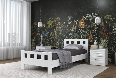 Кровать Вероника 2 Дуб белый (Браво)