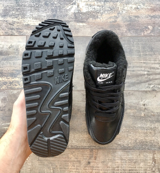 Кроссовки Nike Air Max 90 Black зимние