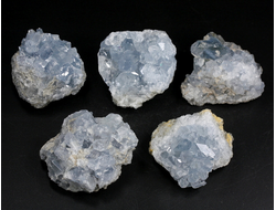 Целестин, друза кристаллов в ассортименте, Мадагаскар (33-43 мм, 50-60 г) №29934