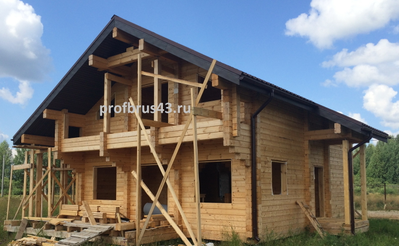 Двухэтажный Дом из клееного бруса "Княжий луг", 170 м2