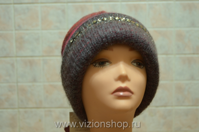 итальянская двусторонняя шапка для женщин