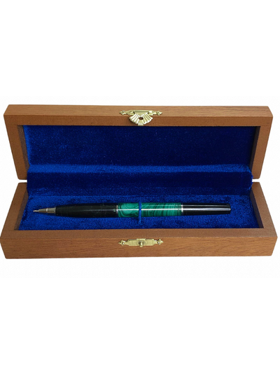 Подарочный набор с ручкой из малахита и долерита