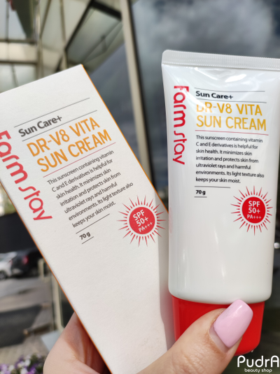FARMSTAY Солнцезащитный крем для лица с витаминами DR V8 VITA SUN CREAM SPF 50+ PA+++