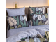 Комплект постельного белья Делюкс Сатин рисунок  Листья L455 ( 1.5 спальный, 2 спальный, Евро или семейный комплект)