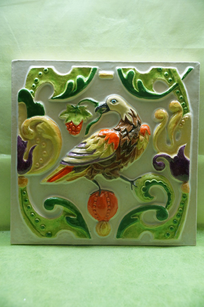 Соловей на празднике урожая (фасадный изразец)