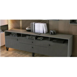 ОЛИВИЯ Тумба ТВ (2000*668*426мм), графит/графит софт