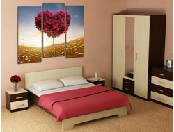 Модульная картина "Пурпурное сердце дерево"