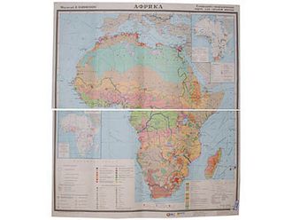 Учебная карта "Африка"(социально-экономическая) (матовое, 2-стороннее лам.)
