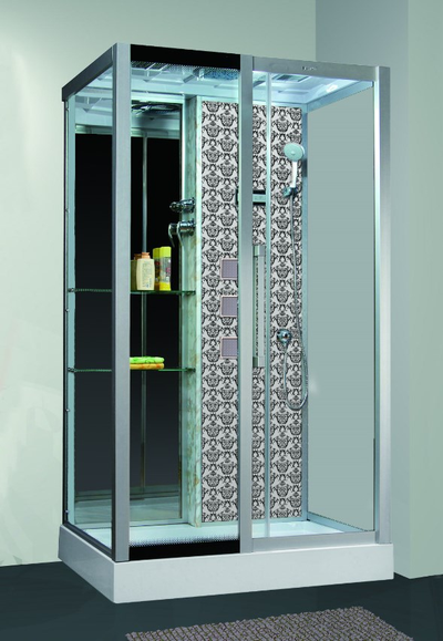 Душевая кабина Niagara Lux 7713G L/R низкий поддон золото/серебро/черный 120х82х215