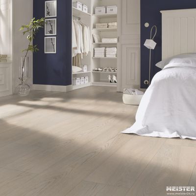 Паркетная доска Meister Дуб Натур Арктический Белый 8917 HD400L