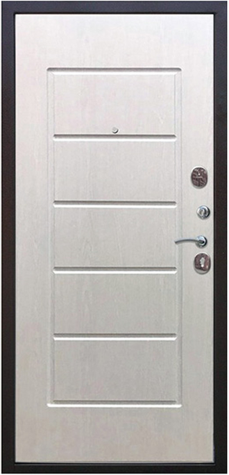 Металлическая входная дверь "Гарда 7,5 см Антик Белый Ясень"