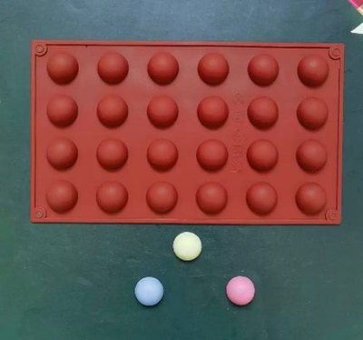 Силиконовая форма полусфера d-2,8 см, 24 ячейки