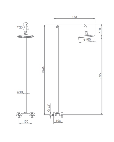 Душевая система LEDEME L2394