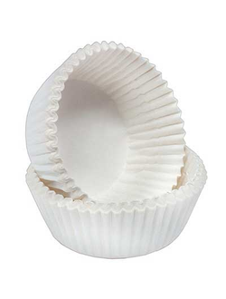 Форма бумажная/капсула для маффинов/капкейков/моти (белая, 100 шт), 50*30мм