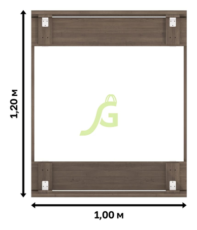 Деревянная песочница "Ладушки"