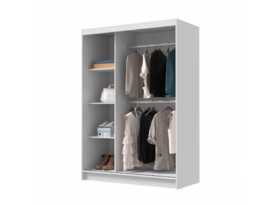 Шкаф-купе "Бруно 1" (Тайм-2, ШК-30) 1,31м Белый без зеркал (МР)