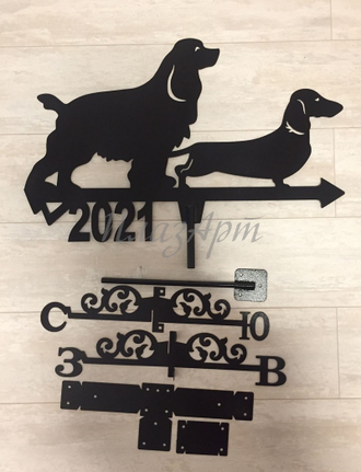 флюгер такса и спаниель