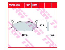 Тормозные колодки TRW MCB640 для Yamaha (Organic Allround)