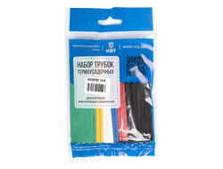 Набор термоусадочных трубок Колорит 16/8 (черн, бел, красн, син, желт, зел) в нарезке по 100мм