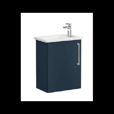 Модуль с квадратной раковиной, Vitra Root, 45 см, с дверцей, матовый темно-синий, левосторонний, 68060