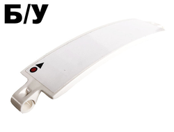 ! Б/У - Technic, Panel Curved 3 x 13 with Small Red Dot and Black Triangle on White Background Pattern Sticker - Set 42096, White (18944pb007) - Б/У