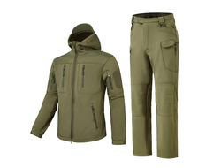 Демисезонный комплект одежды софтшел ESDY 4 кармана, цвет олива (нет в наличии)