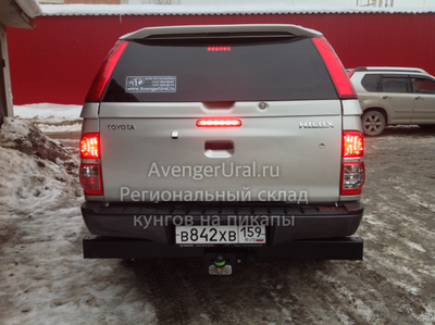 Кунг Sammitr SUV Plus V4 серебристый 1CO на Toyoyta Hilux Vigo 2005-2015 в Перми и Екатеринбурге!