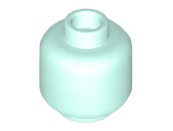 Minifigure, Head Plain - Hollow Stud, Light Aqua (3626c / 6175870)